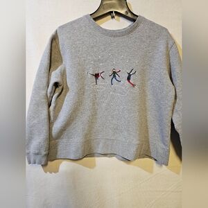 Chic Gray Embroidered Women's Sweater
